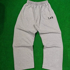 Manufacture Custom Unisex Two Tone Color Heavy Weight 100% Cotton Fleece Sweatpants with Embroidery Design <b>Cuffed</b> <b>Jogger</b> for Men - Product Image 4