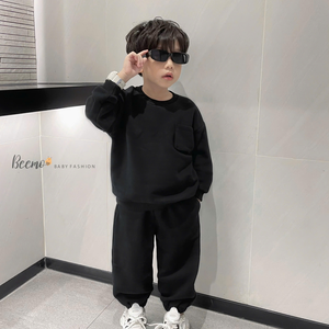 Vêtements coréens de style pour enfants vêtements pour costume à manches longues 2PCS automne hiver ensembles avec des vêtements de haute qualité pour tout-petits garçons - Product Image 3