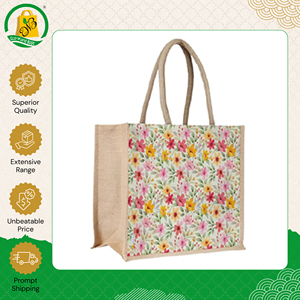 กระเป๋าช้อปปิ้งผ้าปอกระเจา 100% ดีไซน์โดดเด่นเป็นเอกลักษณ์  รีไซเคิลได้ เป็นมิตรต่อสิ่งแวดล้อม จำหน่ายส่งจากผู้ส่งออกชาวอินเดีย - Product Image 4