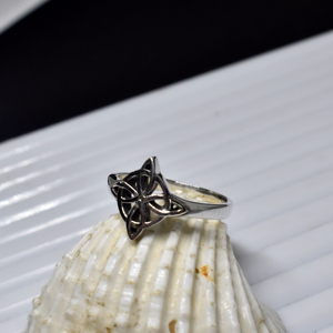 Anillo de Plata de Ley 925 con Nudo Celta, Hecho a Mano, Geométrico, Unisex, Estilo Vintage Gótico, para Boda, Joyería - Product Image 4