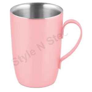 Mug à paroi simple en acier inoxydable, argent premium - Product Image 1