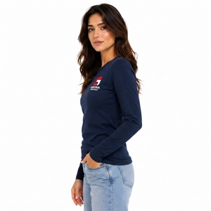 Camiseta de Manga Larga para Mujer de Alta Calidad, Ligera y Cómoda, Ropa de Estilo de Vida con Servicio OEM, Fabricante de Marca Personalizada - Product Image 2