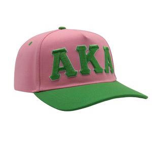 หมวกแก๊ปปักตัวอักษรสีเขียว AKA Pink Letters หมวกเบสบอลปรับขนาดได้ ผ้าฝ้าย แฟชั่นลำลอง สตรีทแวร์ - Product Image 4