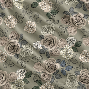 Tissu en popeline de coton biologique respirant, ignifuge, imprimé roses, motif vintage pour jupes, literie, vêtements, décoration intérieure - Product Image 1