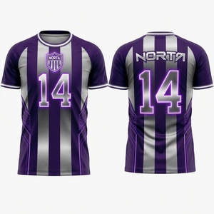 Fabricant de maillots de football personnalisés par sublimation OEM, commandes en gros, marque privée, tissu 100% polyester avec design de motif personnalisé - Product Image 5