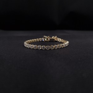 Luxury 18k <b>Solid</b> <b>Gold</b> Minimalist Tennis Bracelet Brilliant Cut Lab-Grown Diamonds Prong Set IGI Certified Wedding Party Gift - Product Image 4