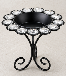 Élégant Porte-Bougie Noir à 3 Niveaux en Cristal – Support Décoratif de Luxe pour Bougies, Idéal pour la Maison, les Mariages et les Événements - Product Image 6