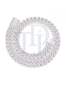 14K Gold Hip Hop Cuban Link <b>Chain</b> with Lab Grown Diamonds Luxury <b>Iced</b> <b>Out</b> Necklace High End Statement Jewelry for Men - Product Image 1