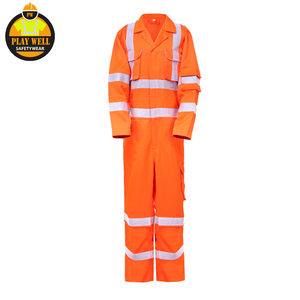 Combinaison en coton respirant personnalisable pour hommes, vêtements de travail réfléchissants pour ateliers printemps-automne, combinaison de travail en gros - Product Image 4