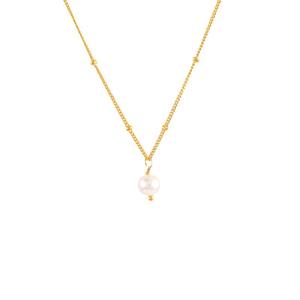 Collar Versátil de Perlas de Agua Dulce Chapado en Oro de 14K, Diseño de Clavícula de Lujo Ligero, Accesorio Elegante y Sencillo Famoso en Internet - Product Image 4