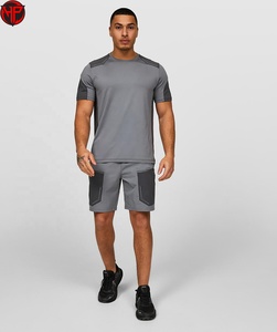 OEM Clothing Manufacturer Summer Lightweight Breathable Polyester Mens Sportswear Tshirt <b>Set</b> Custom Logo - Product Image 1