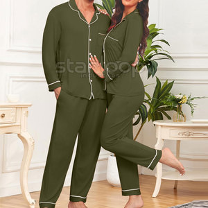 Custom Logo <b>Men</b> Night Suit Cotton <b>Pajama</b> <b>Set</b> OEM Comfortable Sleepwear Night Suit <b>For</b> Online Sale - Product Image 5