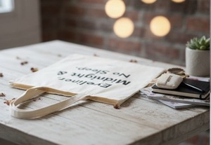 Sacs 100% coton à motif géométrique, haute qualité, logo personnalisé, sacs à bandoulière pour le shopping, prix d'usine en gros, personnalisables, écologiques - Product Image 2