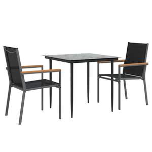 Conjunto de Comedor para Jardín en Negro - Product Image 3