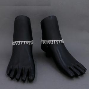 Artificial Silver Plated Traditional & Classic Anklet Payal <b>Indian</b> Malaysia Women Style Ethnic Wedding Trendy Foot Jewelry <b>Set</b> - Product Image 5