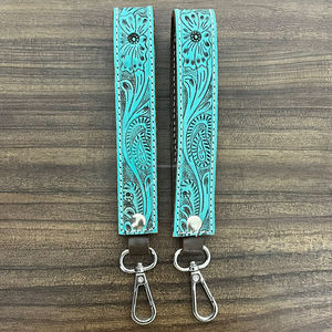 Correa de Cuero Genuino de Vaca Clásica y Resistente para Llaves, Estilo Retro, con Herramientas de Cuero Premium, Porta Llaves Turquesa Unisex - Product Image 4