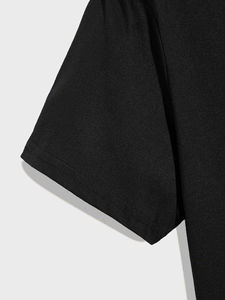 Camiseta de Hombre Vintage, Holgada, Tejida, de Poliéster/Algodón, con Diseño Personalizable, Cuello en V, Tejido de Secado Rápido, 200g - Product Image 4