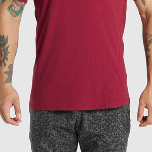 T-shirt de sport ample en tricot épais Spandex/Polyester, coupe ajustée, épaules tombantes, style streetwear, pour la gym, avec impression par transfert thermique - Product Image 3