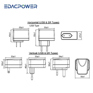 9V 6W 0.67A MAX. EU/US/UK EM1005DYZT Series Wall Mount Adaptor AC/DC Power <b>Adapters</b> for Medical Use - Product Image 2