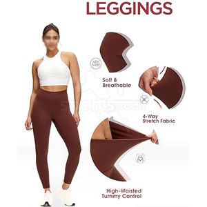 Leggings de Yoga para Mujer de Alta Calidad con Logotipo Personalizado, Cintura Alta, Tejido de Punto, Transpirables y Ecológicos, Nuevo Stock, Precio Razonable - Product Image 5