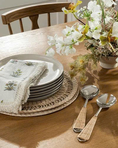Mantel Individual Artesanal de Ratán Blanqueado para Decoración de Mesa, Estilo Boho Ecológico para el Hogar - Product Image 4