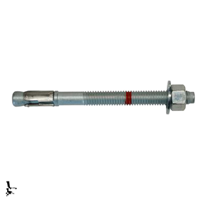 Boulon d'expansion industriel en acier avec écrou hexagonal, surface galvanisée, M10, capacité 4600 KGF pour un fixation sécurisée - Product Image 6