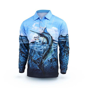 เสื้อโปโลตกปลาแขนยาวสำหรับผู้ใหญ่ทุกเพศ คุณภาพพรีเมียม UPF50+ ผลิตจากโพลีเอสเตอร์ 100% เสื้อผ้าลำลองสั่งทำได้ ไซส์พลัสสำหรับตกปลา - Product Image 1