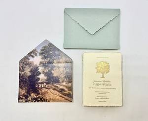 Invitaciones de boda en papel de algodón con estampado foil, textura hecha a mano, detalles elegantes y un toque premium para celebraciones. - Product Image 3
