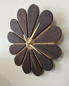 Reloj de madera para sala de estar, reloj de madera decorativo para oficina, reloj de pared grande de madera, elegante reloj de pared, diseño de interiores - Product Image 3