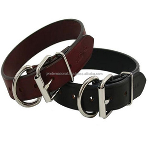 Collar de piel resistente para perro, accesorio de alta calidad, duradero, 2 pulgadas de ancho, negro, marrón, hecho a mano - Product Image 6