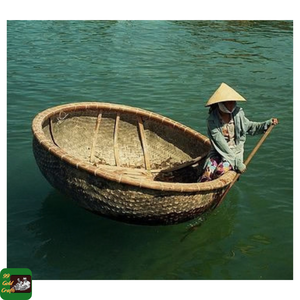 Coracle en bambou tressé, bateau de pêche durable et stable, écologique, pour 2 à 4 personnes, activités de loisirs en rivière et en lac, en provenance du Vietnam - Product Image 1