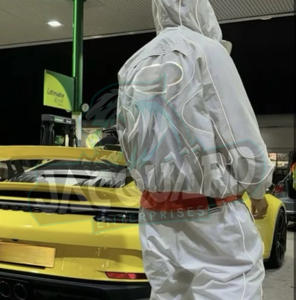 Conjunto de 2 piezas de chaqueta cortavientos de nailon personalizada con cremallera para hombre, estilo urbano, para exteriores, con sudadera con capucha y pantalón. - Product Image 5