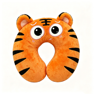 Animal <b>Neck</b> Support <b>Pillow</b> Soft Fluffy Tiger Travel <b>Pillow</b> - Product Image 1