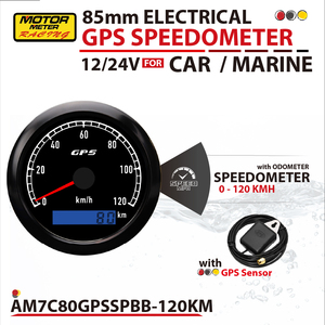 Nuevo Velocímetro GSP de 80 mm, 120 km/h, Odómetro LED de 7 Colores, Negro, 12V 24V, Sensor para Auto y Marino - Product Image 3