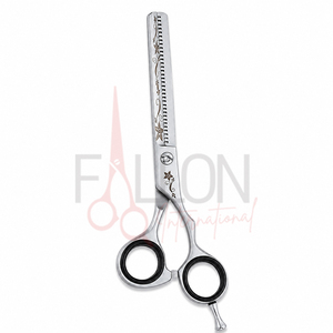 Ciseaux professionnels pour la retouche des cheveux, design floral, en acier inoxydable, ciseaux texturisants - Product Image 3