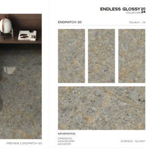 Baldosa de Porcelana Brillante de Lujo, Formato Grande 600x1200, Superficie Pulida Premium, para Paredes y Pisos, Uso Interior y Exterior Moderno - Product Image 1