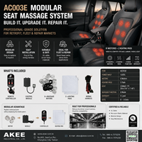 Universelles 8-Motoren Autositz-Massage-Nachrüstset mit 2 Beheizten Pads Kabelgebundene Fernbedienung Vibration Heizung Ersatz Modulares AKEE-System