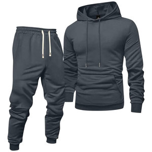 Nouvel Arrivage Survêtement Homme à Capuche Coupe Droite 100% Coton Confortable Respirant Décontracté Motif Uni Design Tendance - Product Image 3