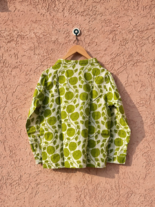 Ensemble de pyjama d'été pour femme, imprimé floral vert charmant, écologique, confortable, chemise boutonnée, pantalon assorti, pochette de voyage - Product Image 3