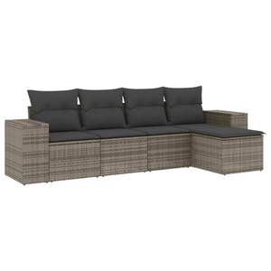 Conjunto de Sofás Modulares Grandes de Ratán PE Gris para Jardín, Colección Premium de Muebles Modulares para Exteriores - Product Image 2