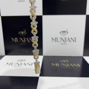 IGI Certified VVS Moissanite Diamond Hip Hop Style Gold Plated Fine Chain & Link Bracelets <b>for</b> <b>Men</b> S925 <b>Silver</b> Fine Jewelry - Product Image 5