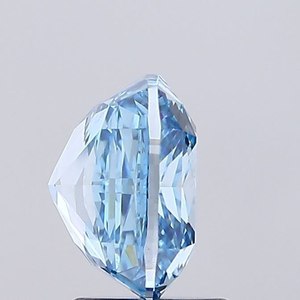 Diamante Cultivado en Laboratorio Certificado por IGI, Corte Cojín Azul Intenso, Claridad VVS2, 3.04 Quilates, Corte Brillante Modificado para Joyería - Product Image 3
