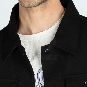 Chemises-vestes élégantes pour hommes, en tissu doux, en coton, au design moderne. - Product Image 5