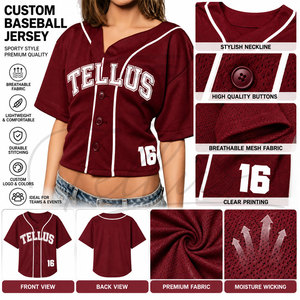 Maillot de baseball de qualité supérieure, couleur personnalisée, service OEM, maillot de baseball uni - Product Image 6