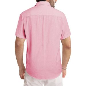 Camisa de Manga Corta Personalizada para Hombre, con Botones, de Algodón y Poliéster, Estilo Casual de Negocios para Verano, con Bolsillo en el Pecho - Product Image 2