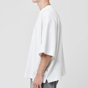 Fabricants de t-shirts OEM, t-shirts personnalisés pour hommes en coton 100% avec logo sur le devant, manches courtes, col rond, décontractés, respirants, à séchage rapide, pour le fitness - Product Image 4