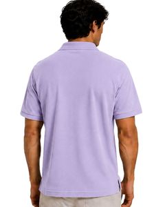 Light Purple Men Polo Shirt Short Sleeve Cotton Pique Fabric Casual Jacquard Pattern Turn <b>Down</b> Collar Luxury Summer Customized - Product Image 2