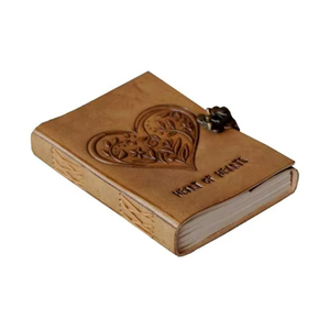 Cuaderno Artesanal con Grabado de Corazón, Tapa Blanda, Estilo Antiguo, Romántico, Vintage, con Papeles para Dibujo, Clásico, Religioso - Product Image 2