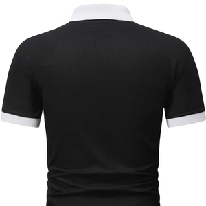 เสื้อโปโลชาย แขนสั้น ทรงปกติ ดีไซน์กระเป๋าแบบถัก สีตัดต่อ สไตล์ลำลอง - Product Image 2