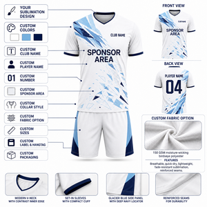 เสื้อฟุตบอลตาข่ายทอแบบกำหนดเอง โพลีเอสเตอร์รีไซเคิล ระบายอากาศได้ดี ซับเหงื่อ แขนสั้น พิมพ์โลโก้แบบกำหนดเอง ชื่อทีมส่วนตัว - Product Image 3